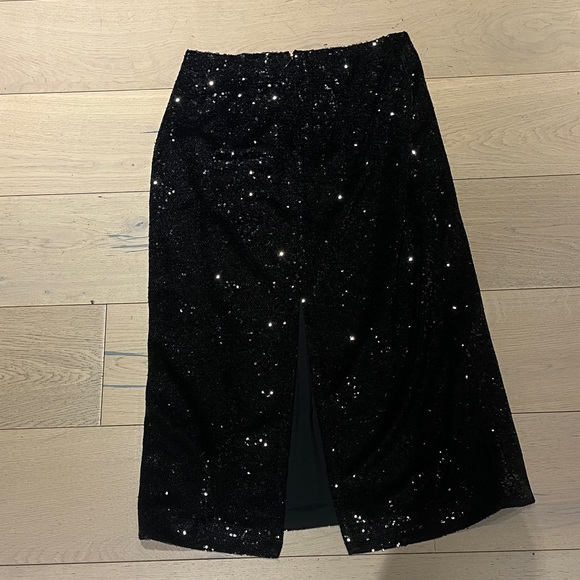 GAP Black Sequin Pencil Skirt nWOT - Picture 4 of 4